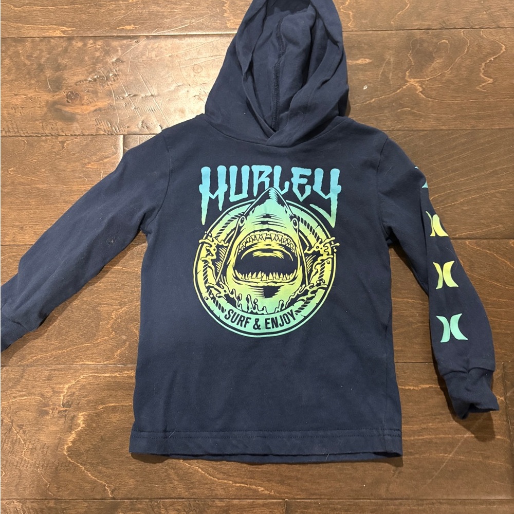 Hurley Kids Navy Shark Graphic Hoodie